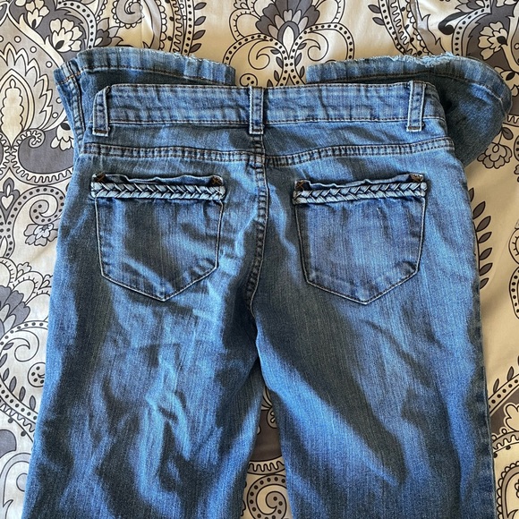 Braided Back Pocket Boot Cut Jeans - Picture 2 of 2